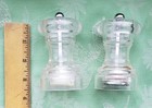 Vintage Vtg Mr Dudley Salt Pepper Mill Grinder Combo Set Clear Lucite Acrylic
