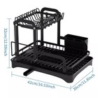 Kitchen Dish Cup Drying Rack Utensil Drainer Dryer Tray Cutlery Holder Organizer