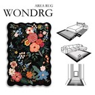 2x5 Washable Black Floral Runner Rug For Kids Room Non-slip Low Pile Soft Thi   