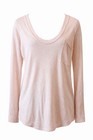 We The Free Pink Long Sleeve Pocket Top Small Cotton Blend Casual Tee   read  
