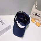 Celine Logo Monogrammed Embroidered Baseball Cap navy Blue