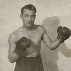 Vintage Snapshot Photo 1930s Boxer Fighter Gloves Gym Pose Athletic Man Sports