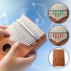 Kalimba Thumb Piano 17 Keys With Study Instruction And Tune Hammer Portable Mbir