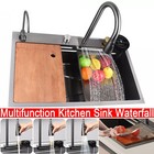 Multifunction Kitchen Sink Stainless Steel Bathroom Laundry Basin Single Bowl