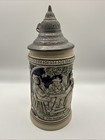 Vintage German Beer Stein Pewter Lid Made In Germany