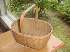 Old Vintage Cherokee Indian Oak Splint Gathering Carrying Basket