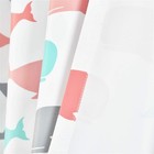 Pink And Aqua Whale Curtains-animal Ocean Print Design Light Filtering Window   