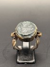 Ancient Roman Intaglio Ring Bronze Engraved Intaglio Ancient Green Jade Ring
