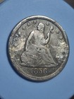 1856 Seated Liberty Quarter Love Token  1076