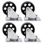 4pcs Heavy Duty Caster 3 5  Cast Iron Swivel Wheels Plate Caster 1760lb Capacity