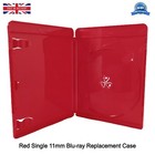25 X Red Single 11mm Blu-ray Holding 1 Disc Spine Empty New Replacement Cases Hq