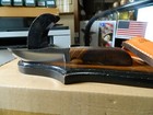 Anza Knife 8 1 4  Fixed Blade Bocote Handle Curved Tooth Blade Filesteel Lea  Sh