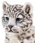 Snow Leopard Cub Garden Statue Wildlife Garden Decoration Home Decor