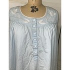 Vintage 80s 90s Chance Encounters Cotton Blue Tank Dress Prairie Cottagecore Med