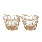Extra Large Poly Rattan Open Weave Storage Basket With Handles  2 Pack