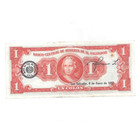 El Banco Central De Reserva De El Salvador  1 Colon 1956 Bd Prefix Banknote Unc