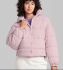 Wild Fable Women   s Pink Quilted Insulated Button Short Puffer Jacket Size S