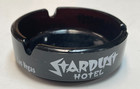 Vintage 3 5  Black Glass Vintage Stardust Hotel Ashtray Las Vegas Casino Resort