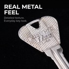 Fansoftiks 2 Pcs Metal Folding Magic Key  Through Bottle Standard  Silver