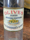 Early 1900s Stuffed Olives Bottle Vintage Paper Label Rc Chance Philadelphia Pa
