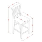 Yavn5-mah-c 5 Pc Dining Counter Height Set - High Top Table And 4 Bar Stools   