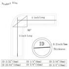 Id 5 8  16mm  90 Degree Silicone Hose Elbow Coupler 4  Leg 