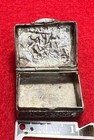 Vintage Sterling Silver Scene Of Courting Pill Box Made In Italy