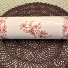 Beautiful Vintage Red French Toile Transferware Farmhouse Ceramic Rolling Pin