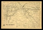 Vintage Great Northern Railway Map  western  Gn Railroad Glacier National Park