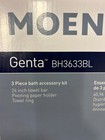 Moen Genta 3pc Bath Accessory Kit Matte Black Bh3633bl 24  Towel Bar Paper Holde
