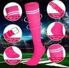 Ramede 3 Prbaseball Socks   Belt For Youth Adult 12-18 Yrs Softball  Hot Pink 
