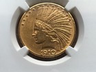 1910 D  10 Indian Gold Eagle Ngc Au Details Cleaned