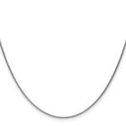 14k White Gold 1mm Round Open Link Cable Lobster Clasp Chain Necklace L-1 93gm