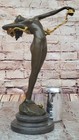 Art Deco Bronze Vine Dancer Woman Sculpture Marked H Frishmuth Figurine Figure