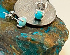 Navajo 925 Sterling Silver  Small 5mm Blue Turquoise 4 Prong Stud Earrings