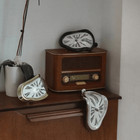 Dali Melting Clock     Surreal Wall Or Shelf Decor Inspired By Salvador Dali