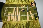 Vintage Manicure Set Ivory-look Material     11 Items With Leather Case