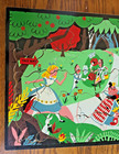 Alice In Wonderland Wooden Puzzle Sifo Ar Noble 1950 s 19  X 12  Excellent