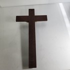 Vintage 15  Wall Crucifix Metal Body Wooden Cross Jesus Christ Catholic German