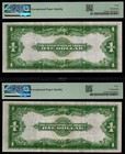 1923  1 Silver Certificate  Pmg 40epq Reverse Changeover  Fr 238 Fr 237
