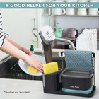 Seek Kitchen Soap Dispenser Set With Tray And Sponge Holder Sink Caddy Organizer