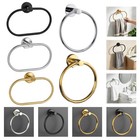 1-3x Stainless Steel Towel Ring Simple Wall-mounted Bathroom Hardware Accessorie