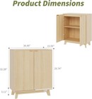 Wood Sideboard With 2 Doors And Adjustable Shelves  Versatile Cabinet