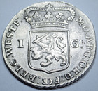 Netherlands 1793 Silver 1 Gulden 33mm  10 3 Grams Genuine 1700 s Antique Coin
