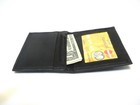 Thin Wallet Id Credit Card Money Holder Bifold Black Genuine Leather For Men 