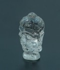 Clear Quartz Natural Crystal Buddha Face Head Statue Hand Carved Meditation