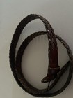 Brown Leather Woven Braided Leather Belt Made In Turkey