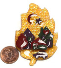 Vintage 90 s Lucinda Autumn - Fall Maple Leaf Thanksgiving House Pin   Brooch