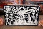 Day Of The Dead Lacquer Box Skeletons Wood Handmade Olinal   Mexican Folk Art