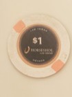 1 00 Chip The Horseshoe Casino Black Ctr Version Las Vegas Nevada